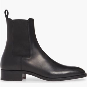 Christian Louboutin Black Leather Ankle Boots